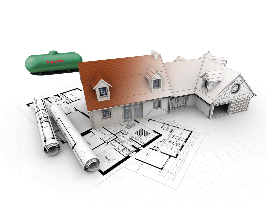 Réservoir de propane résidentiel de Supérieur Propane