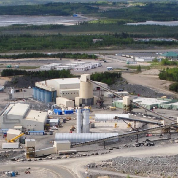 Installations d'un grand site minier de Goldcorp, au nord de l'Ontario