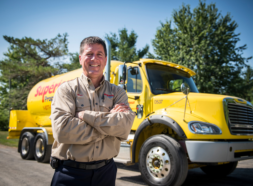 Chauffeur de livraison de propane