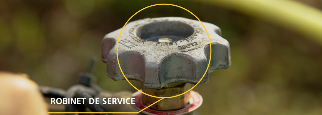 robinet de service de réservoir de propane