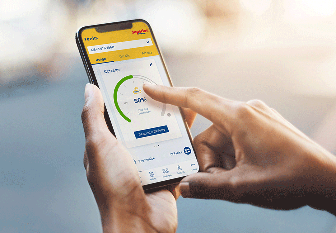 application mobile de gestion du propane monSUPERIEUR
