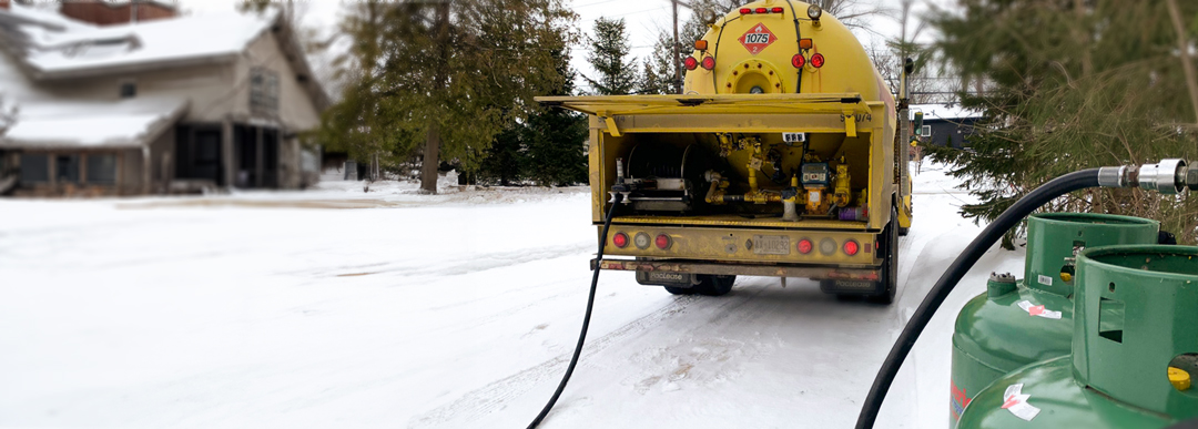 Livraison de propane à un chalet l’hiver