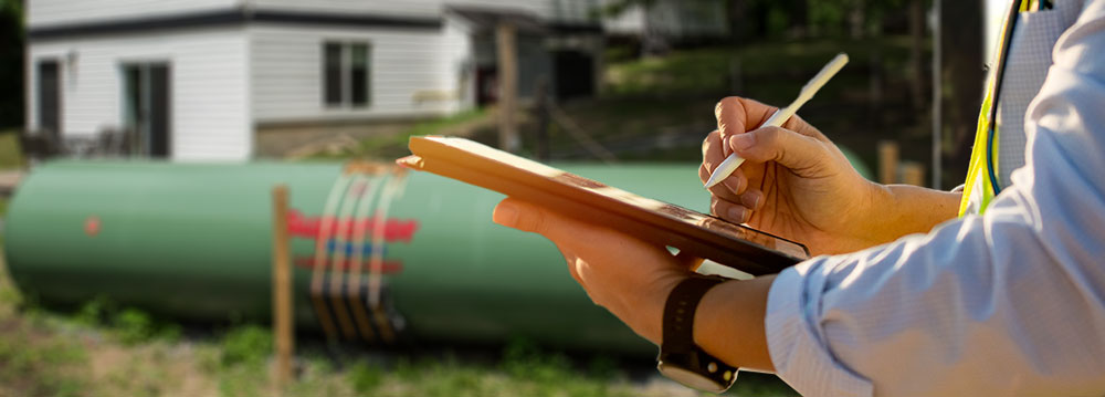 inspection du réservoir de propane domestique